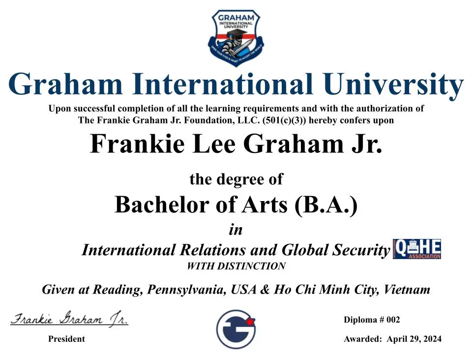 Bachelor's certificate sample