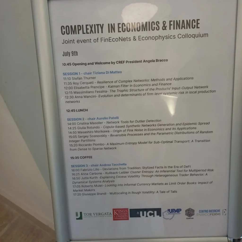 Prof. Elisabetta Prencipe Represented GIU at the 2025 FinEcoNets & Econophysics Collegium
